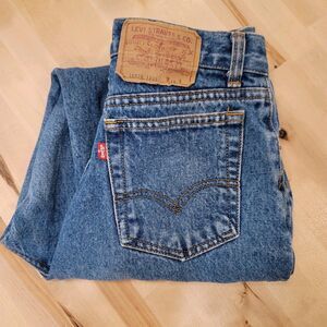 Vintage 1990s Levi's 505 Womens Jeans Size 12 Med Wash Mid Rise USA Classic West